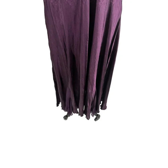 Komarov Purple Crinkle Cap Sleeve Pleat Maxi Dress Plus‎ Size 2X - Picture 4 of 10